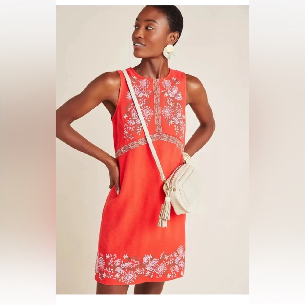 Anthropologie Aiko Embroidered Dress NWT Sz0